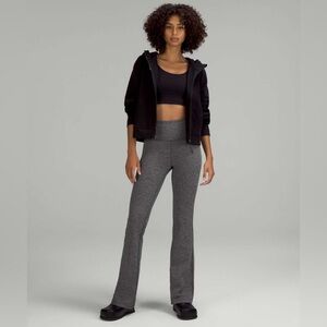 Lululemon Groove Super-High-Rise Flared Pant Nulu Heathered Graphite Grey Size 8